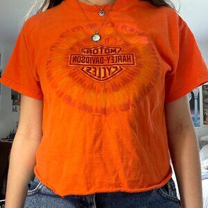 Cropped Vintage Harley Davidson Tee